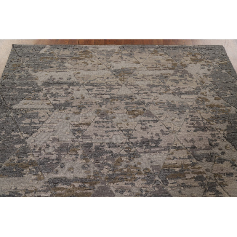 Tapis oriental à motif abstrait all-over 6 x 8