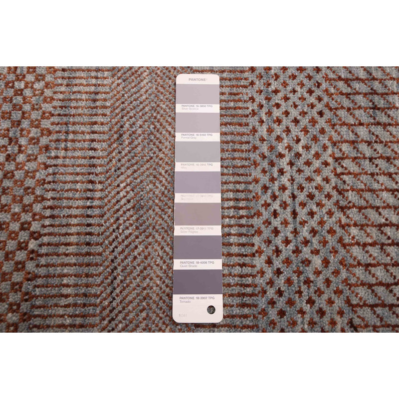 Tapis gris ombre en soie Finest 5 pi 10 po x 9 pi 3 po