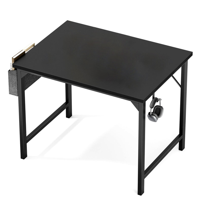 Geneveive Metal Base Writing Desk, Black, 29.8" H x 31.5" W x 19.7" D