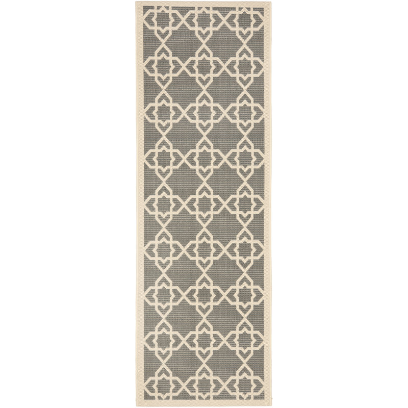 Courtyard Performance Geometric Indoor/Outdoor Area Rug, Runner 2'3" x 6'7"
