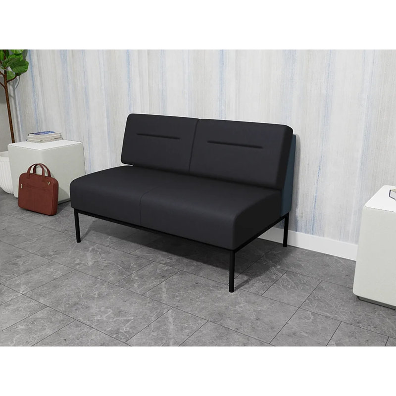 Causeuse Darsey, Noir, Noir Patriot Plus, Avec alimentation