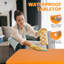 Table pliante portative 4 pieds orange et intérieure (poids maximum de 135 kg pour le camping)-363244441