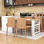 83" Kitchen Island Set with Extendable Dining Table, Power Outlets and Storage Cabinet-289383537