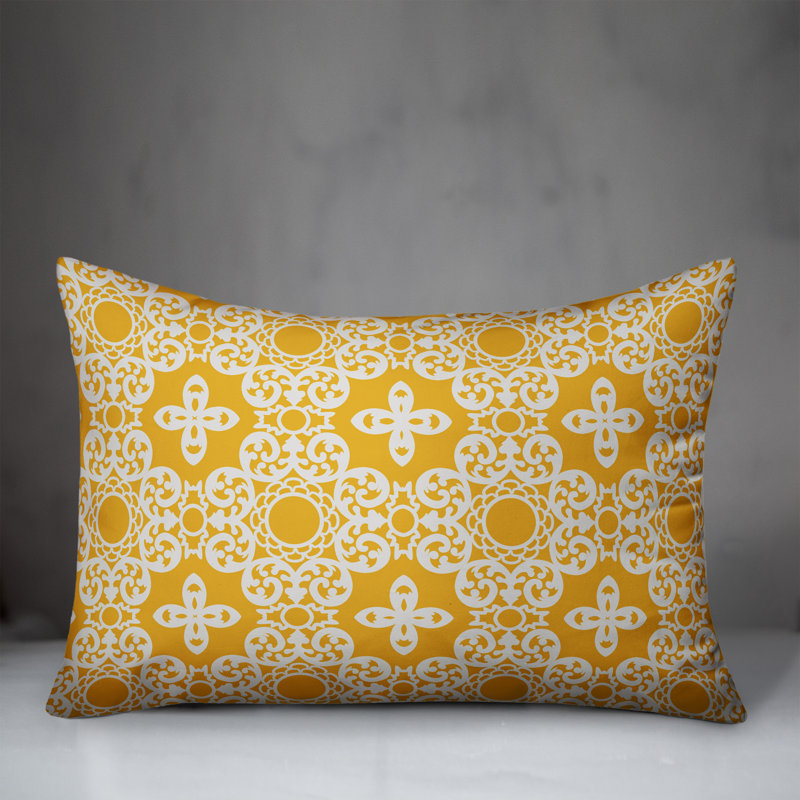  Coussin lombaire Tile, Jaune