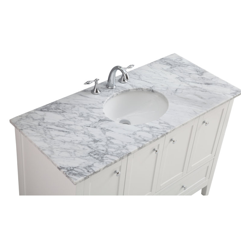Linder 48'' Single Bathroom Vanity with Marble Top
