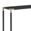 Sereia 48 In. Black Rectangular Wood Console Table With Gold Corner Accents And Shelf