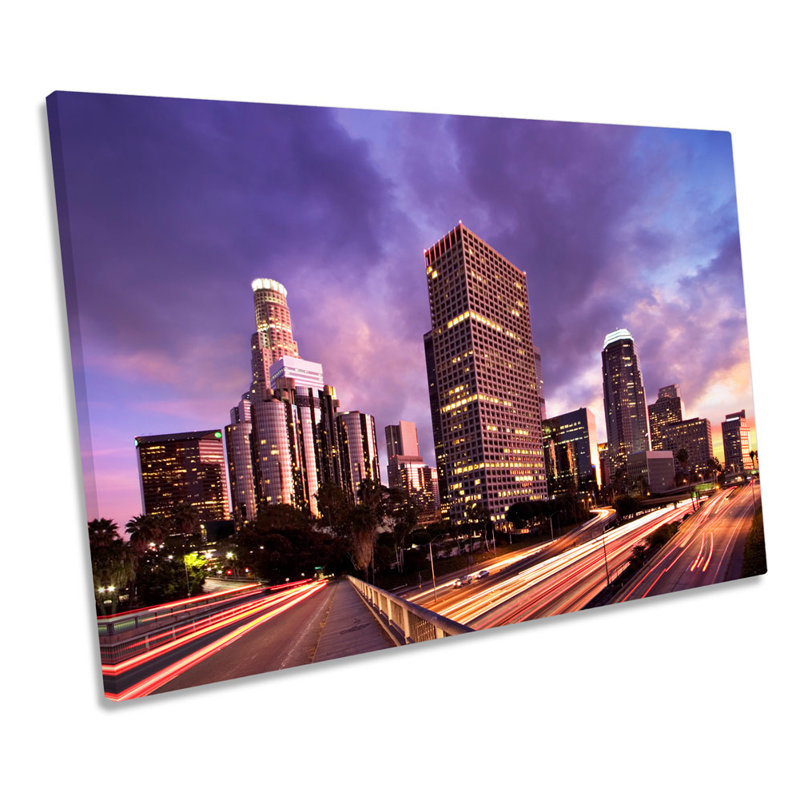 Los Angeles California City - Wrapped Canvas Print, 91.4cm H x 137.2cm W