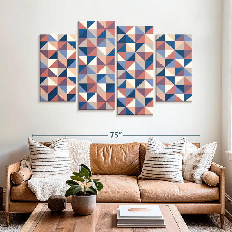 Abstrait géométrique Avery II, H 42 po x l 68 po