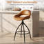 Swivel Upholstered Counter Stool with Metal Frame