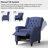 29.5" W Classic and Upholstered Soft Pushback Recliner With Rivets-1913237039
