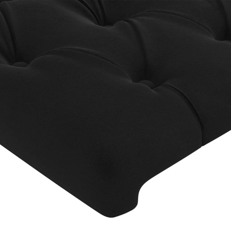 Led Headboard Black 200X7X78/88 Cm Velvet
