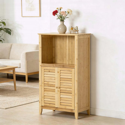 Tour de rangement Home avec design en bambou, naturel