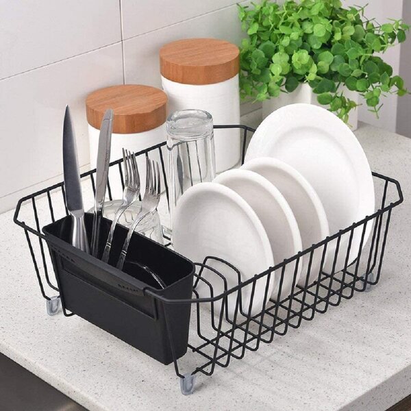 Umbra Sinkin In-Sink Dish Rack, Black