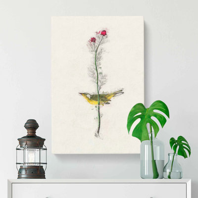 Selbys Flycatcher Bird by John Audubon - Wrapped Canvas