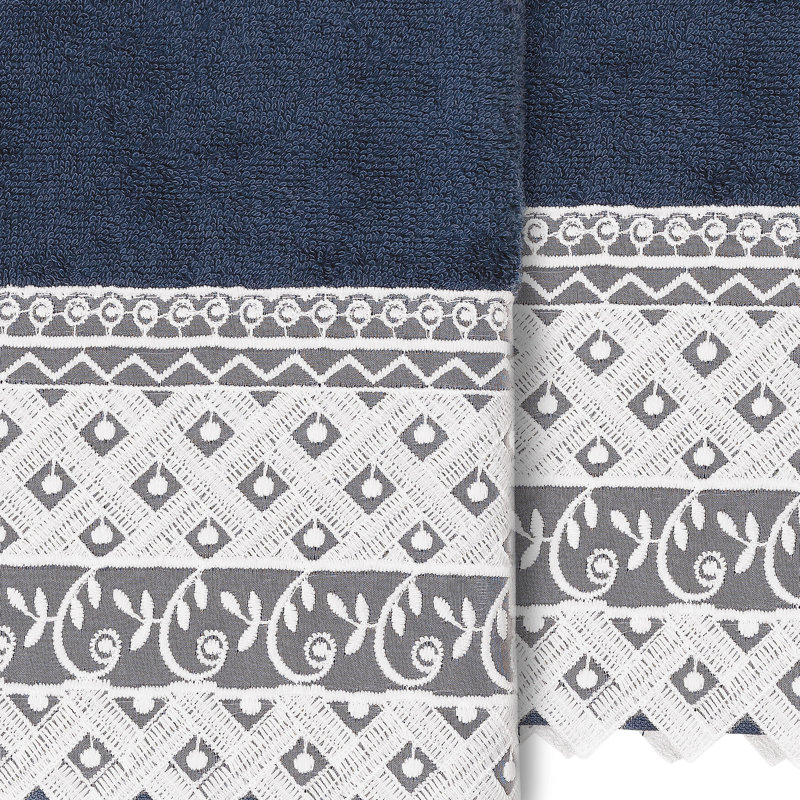 Aiden Turkish Cotton Hand Towel, Navy