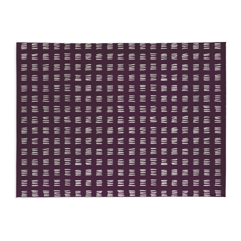 Tapis de cuisine Dash, Rectangle 5' x 7', Eggplant Checkered