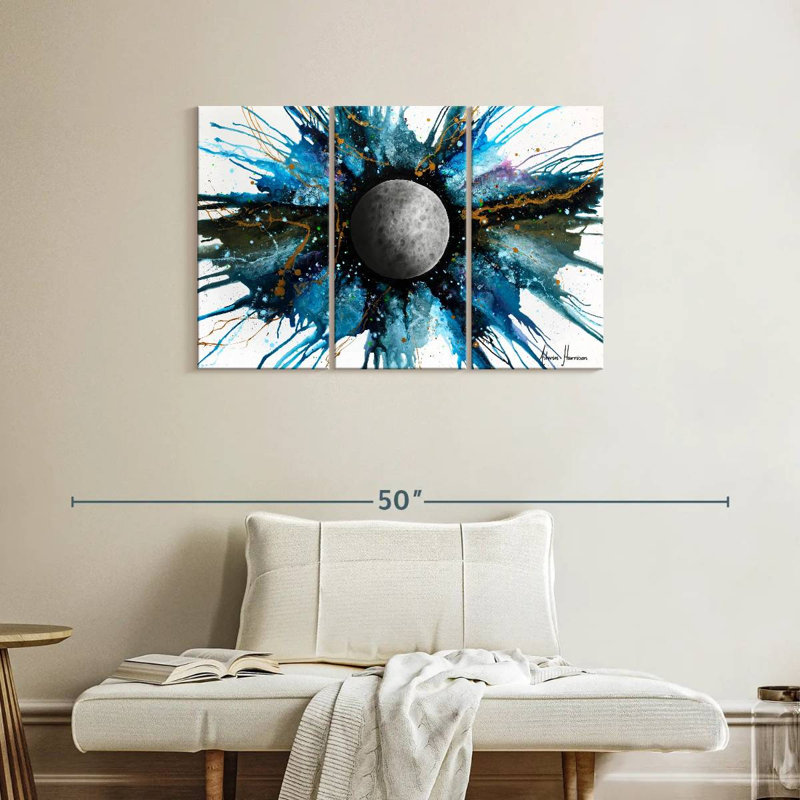 Oberle, univers abstrait - Lune lointaine, H 24 po x l 38 po