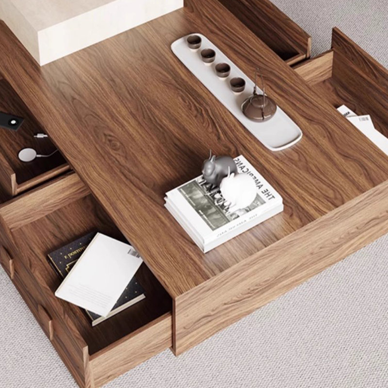 Retro and unique design coffee table, 11.81" H x 59.05" L x 27.55" W