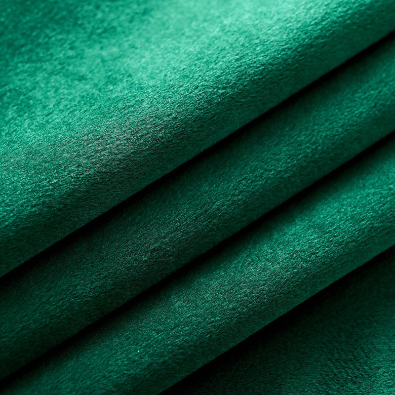 4Pcs Velvet Solid Color Metal Grommets Room Darkening Curtain Panels (Set of 4), 42" W x 63" L, Dark Green