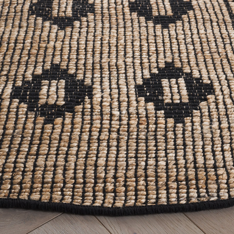 Kornelis natural fiber flatwoven jute rug, Rond 6 pi
