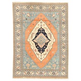 High-Quality Hand-Knotted Rose And Ivory Area Rug