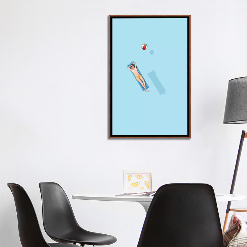 « floating under the sun » par jason ratliff-print, H 48 po x l 32 po x P 1,5 po, Toile tendue