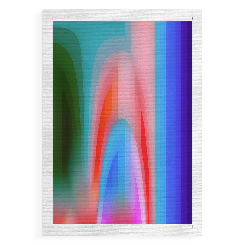 Groovy Prism Gradients I -Impression sur toile seulement - NON-CADRE, H 60 po x l 40 po