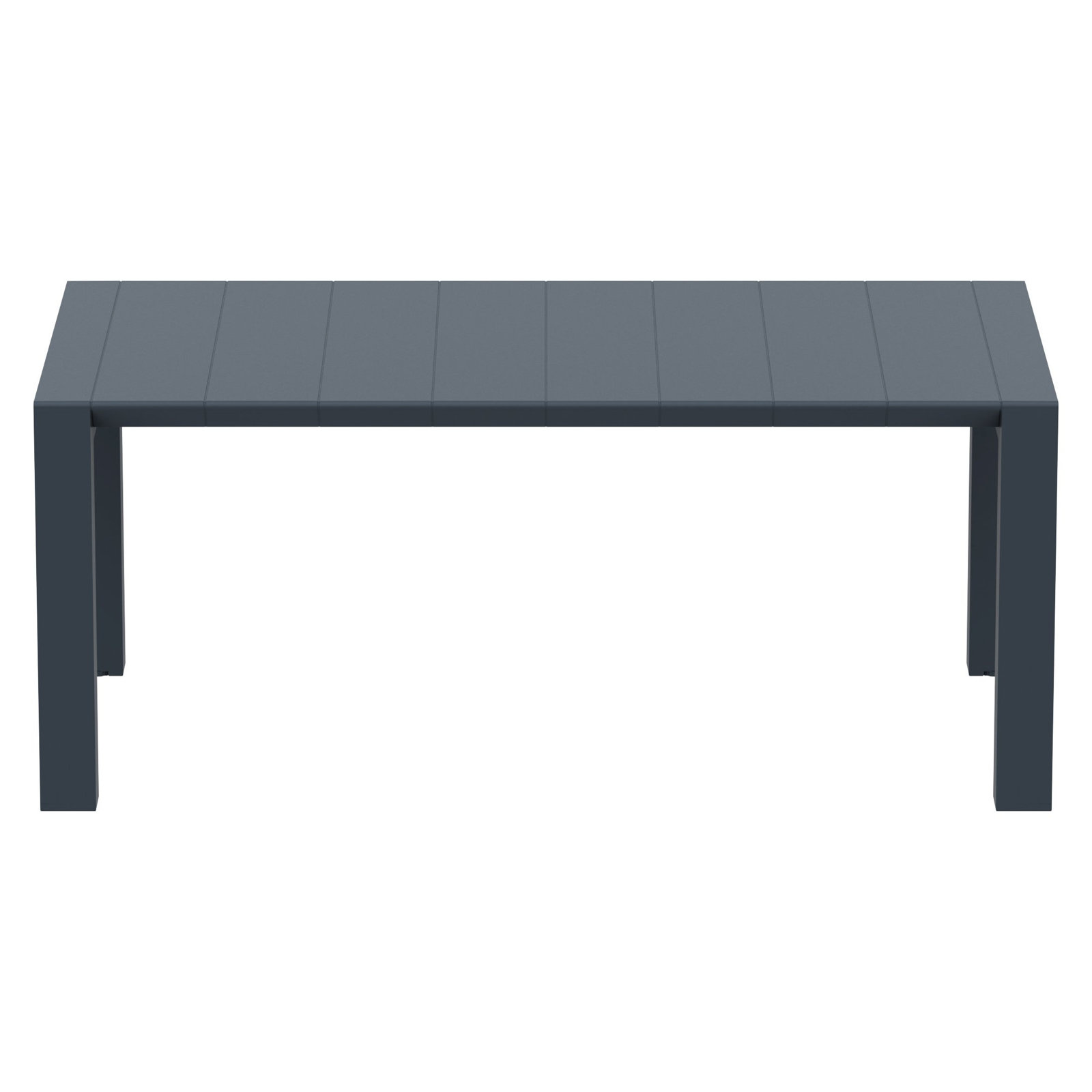 Farrah Extendable Plastic / Acrylic Outdoor Dining Table, Rattan Gray, 39" W x 70" L x 29.5" H