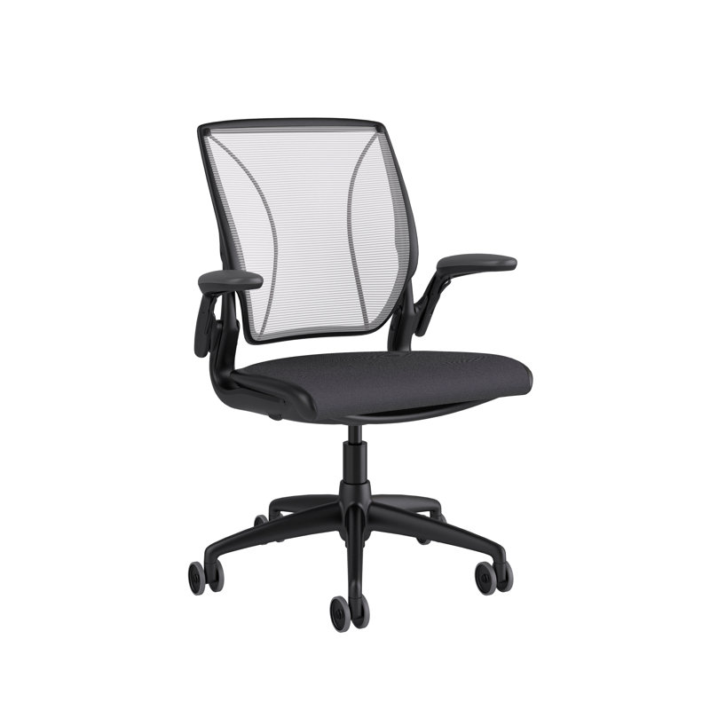 Mesh Task Chair, Black, Pinstripe/White, Pinstripe/White