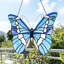Panneau de vitrail papillon