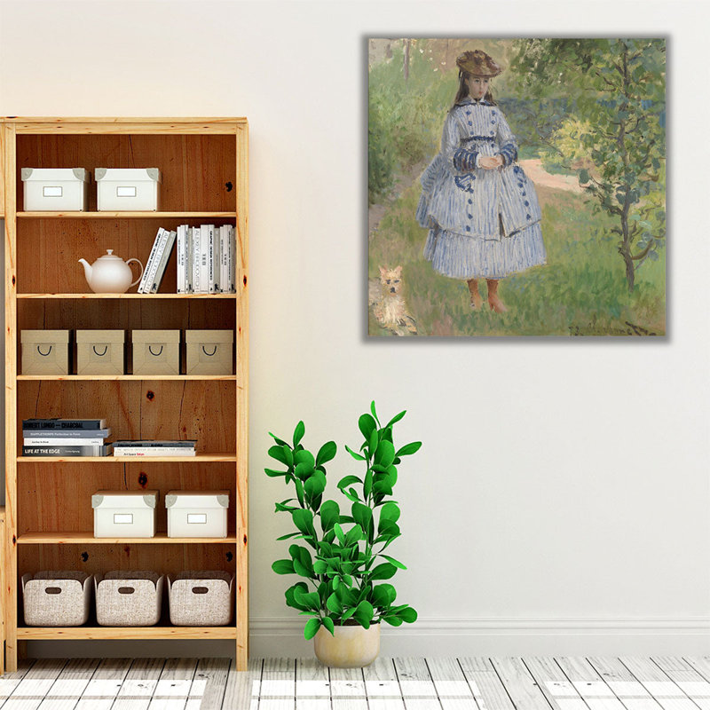 «Girl with Dog», reproduction d'art sur toile, H 12 po x l 12 po