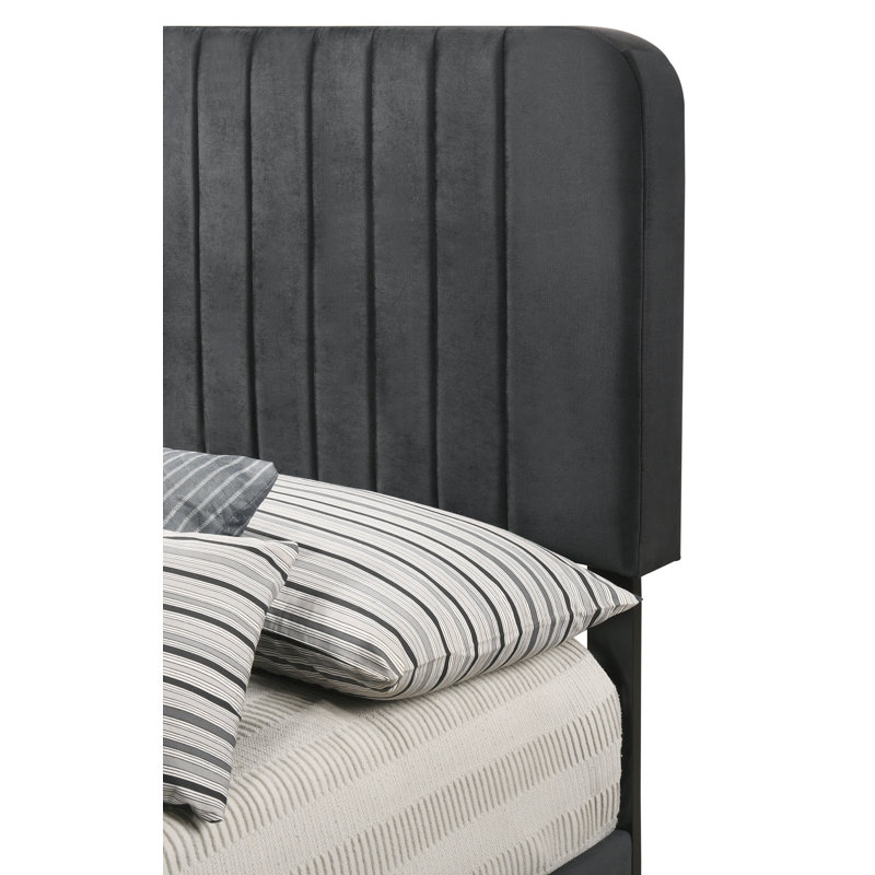 Lit sommier simple Lodi, noir, Lit simple, Noir