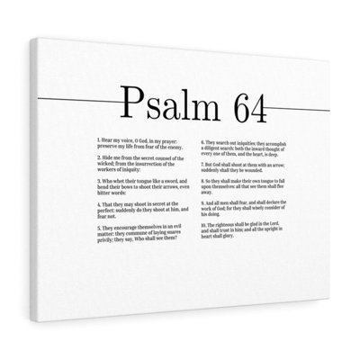 Shall Be Glad in The Lord Psalm 64 Christian Wall Art Bible Verse Print Ready to Hang