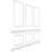 96'' H x 94.5'' W x 0.5'' D Urethane Wainscot Panelling