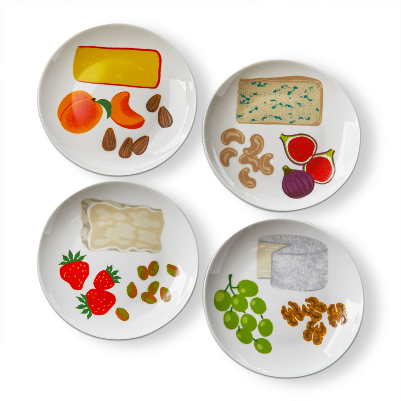 Fromage Appetizer Plates Set of 4
