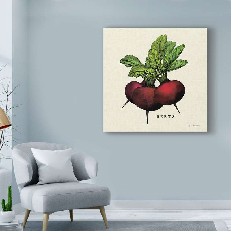 " Linen Vegetable I V2 " by Studio Mousseau, 14" H x 14" W x 2" D