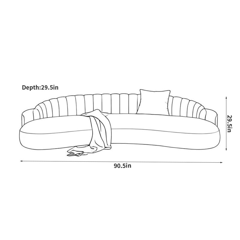 Otillia, 29.5" H x 90.5" W x 29.5" D