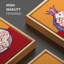 Rouge vif et violet, dessin au trait, grenade, dessert, art moderne, chic, multicolore, encadré sur toile-1400748867-1400748868