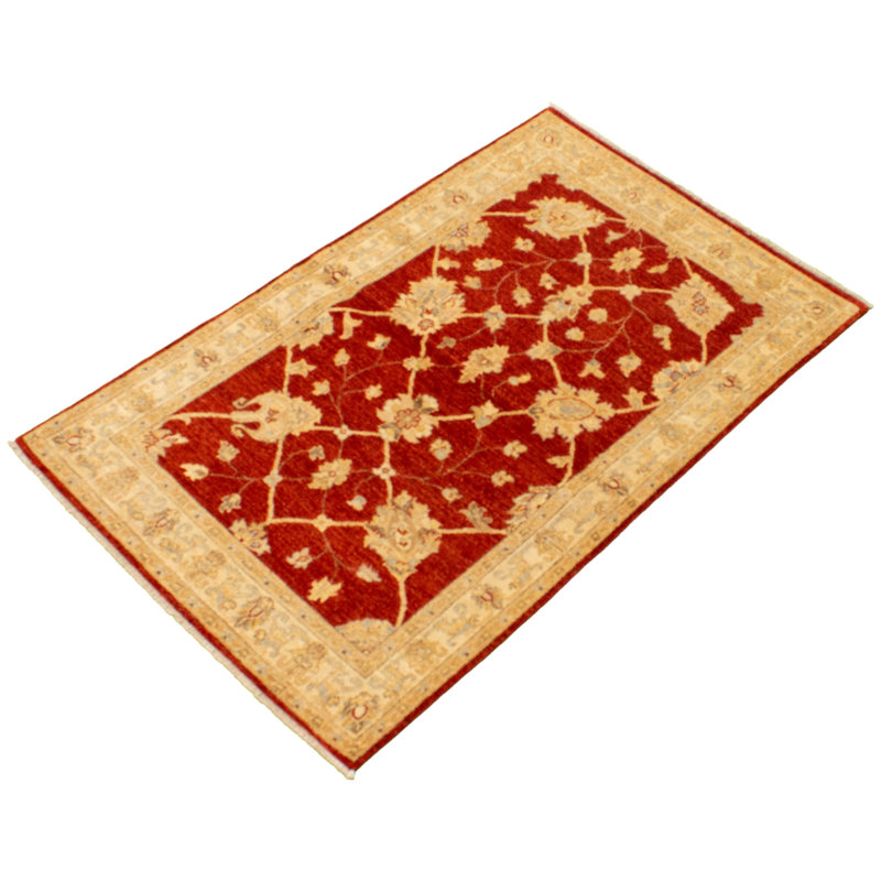 Noué à la main en tapis décoratif laine de conception unique 3 pi 10 po x 6 pi « new age chobi »