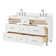 Ariel Monroe 60 Inch Double Rectangular Sink Bathroom Vanity With Carrara White Quartz Countertop