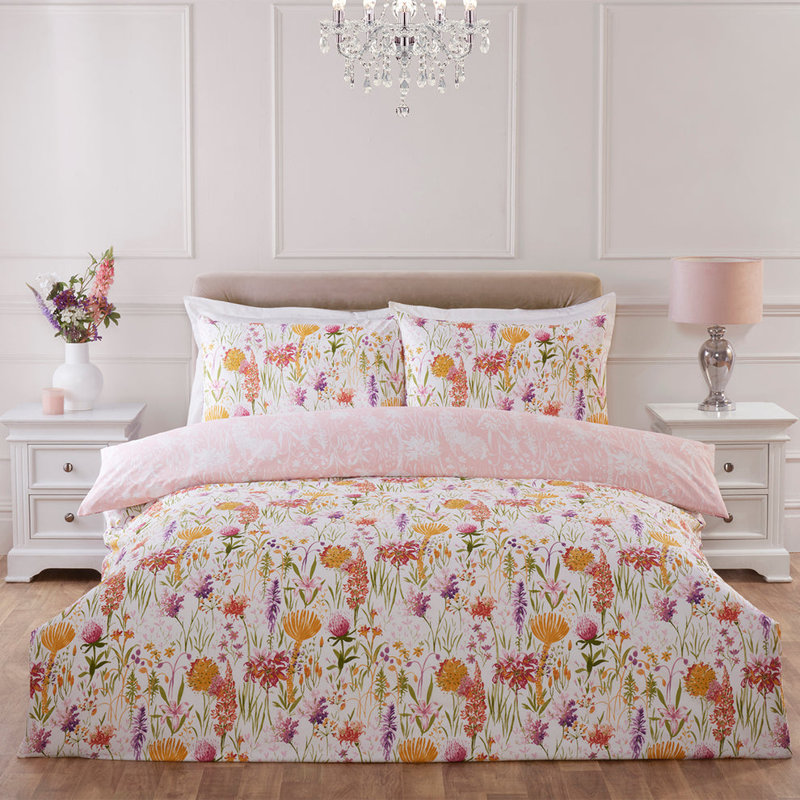 Lily Multi Floral Print Duvet Set    , Single