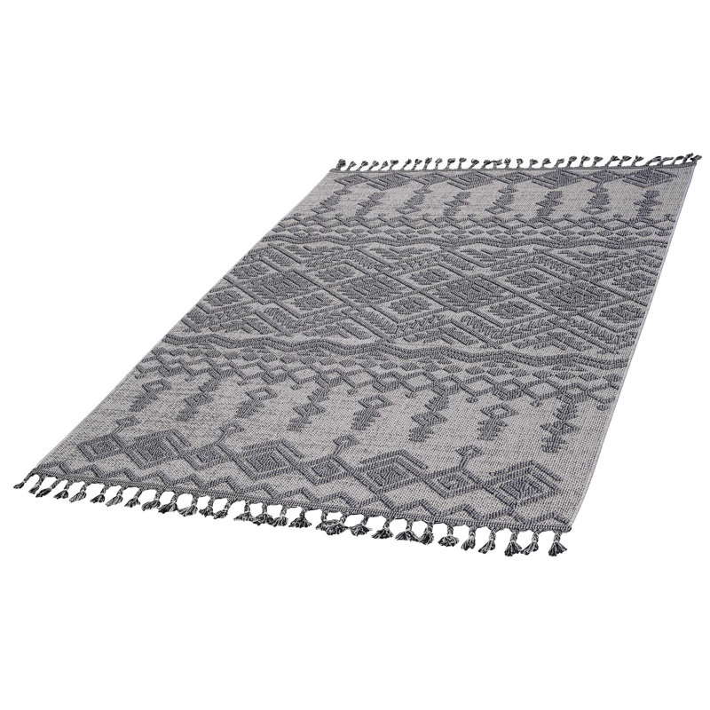 Collection Traditional Indoor/Outdoor Area Rug, Rectangle 5'3" x 7'6"