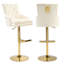 Jakhai Swivel Upholstered Adjustable Height Counter Stool with Metal Frame-739198094-739198093