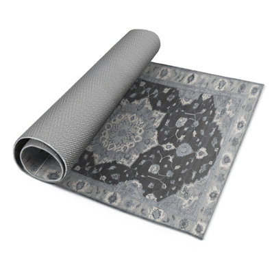 Tapis gris d'intérieur et d'extérieur Tabriz