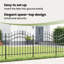 Vidaxl Garden Fence Powder-Coated Steel-116797999-116797991