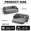 Canapé inclinable convertible incurvé de 87 pouces, canapé-lit 2 en 1 escamotable, avec base coulissante et siège profond, comprend deux coussins, fauteuil inclinable en chenille deux places-684813975-684813974