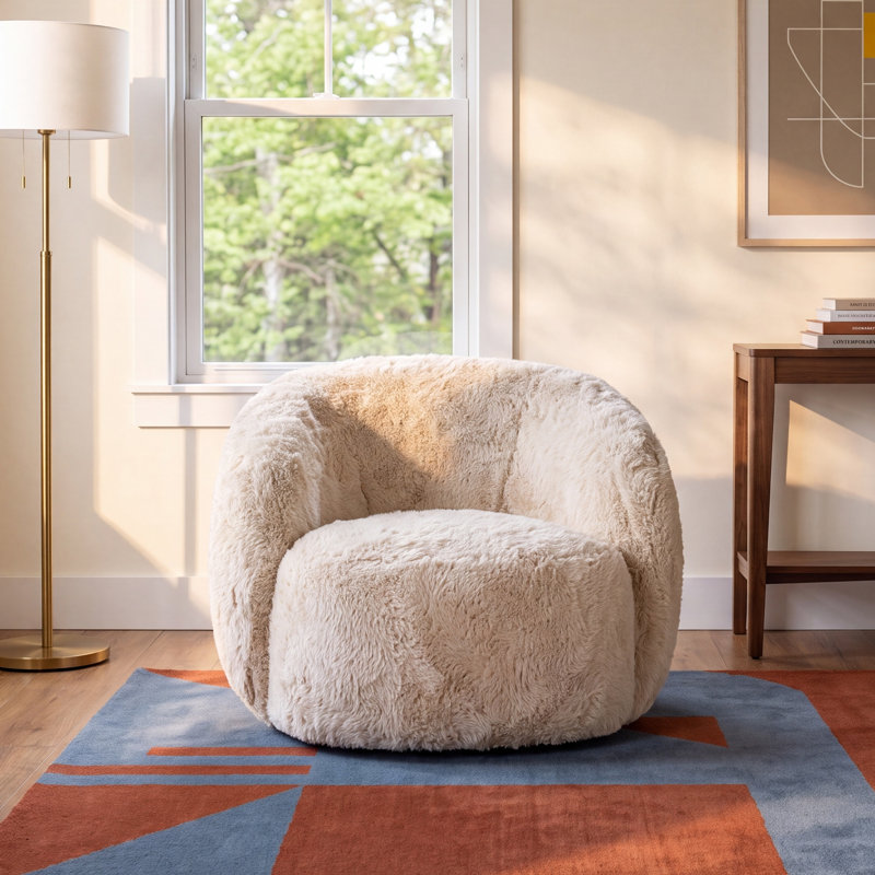 Strophe Plush Swivel Accent Chair
