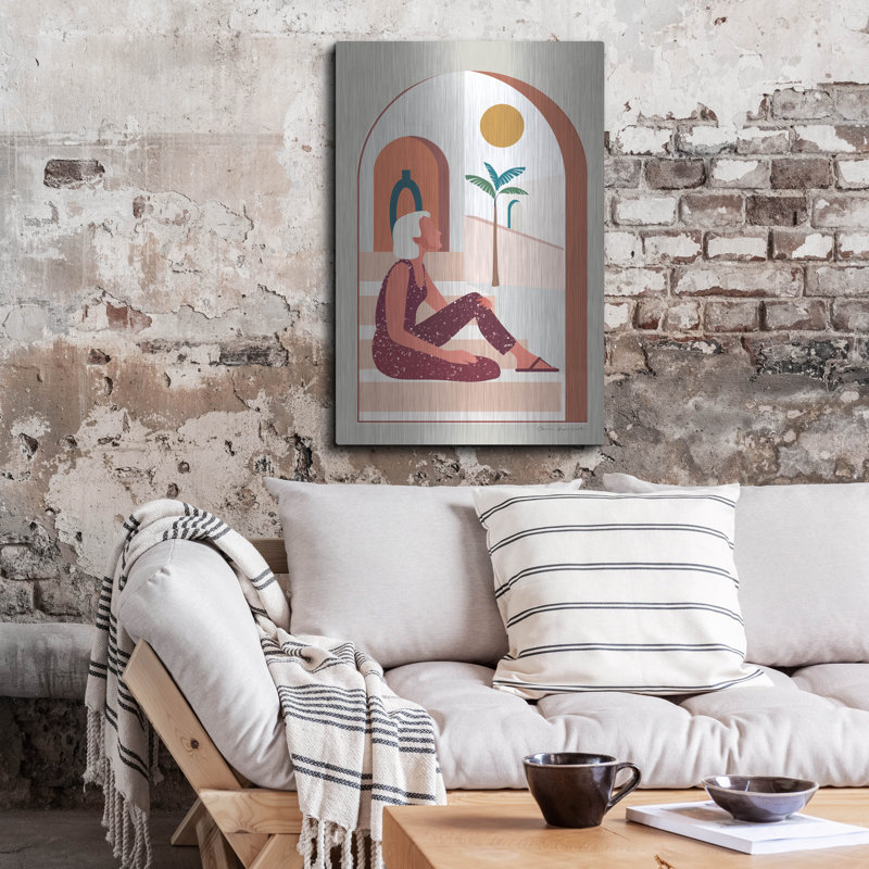 Art mural en métal Winston Porter «Luxe Traveller 1» par Omar Escalante, H 36 po x l 24 po