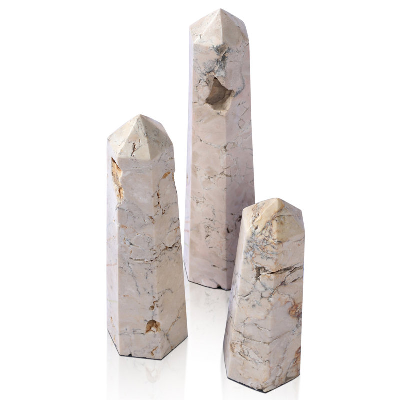Travertine Obelisk Set-Romano Fosse Travertine