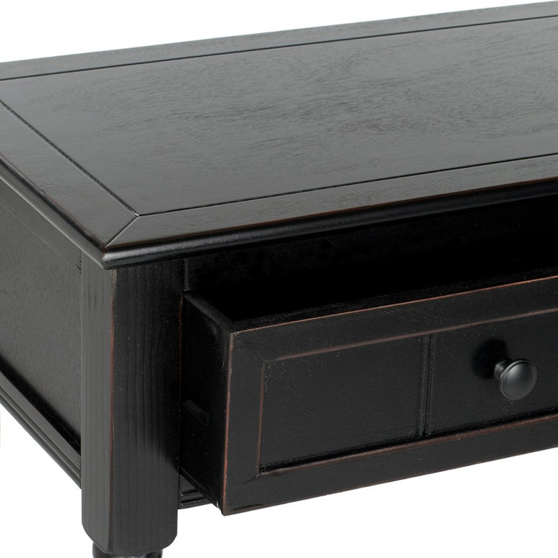 Distressed/Black 2-Drawer Console Table